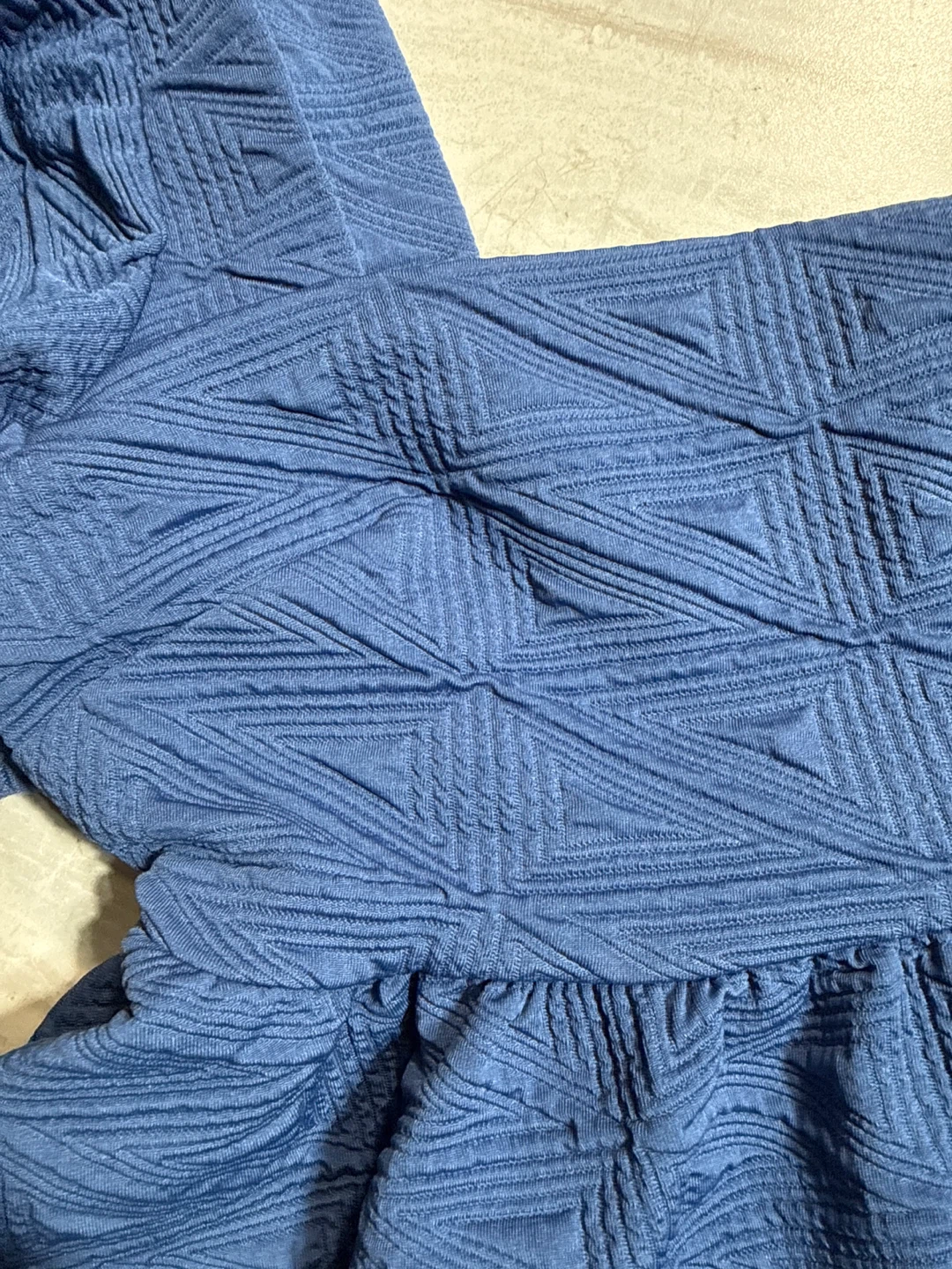 Free people Blue Textured Puff Sleeve Blouse - photo 5