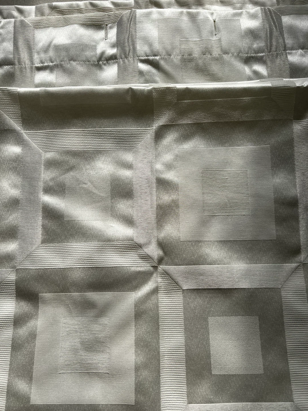 White Geometric Pattern Shower Curtain