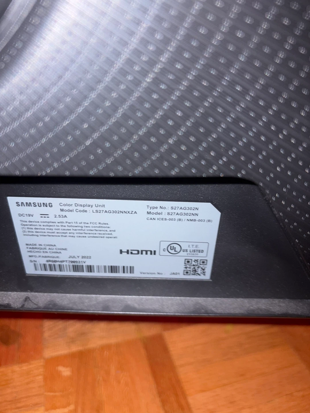 Samsung 27-inch Gaming Monitor S27AG302N