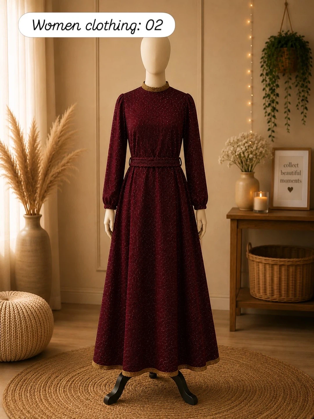 Elegant Long Sleeve Maxi Dresses - photo 3
