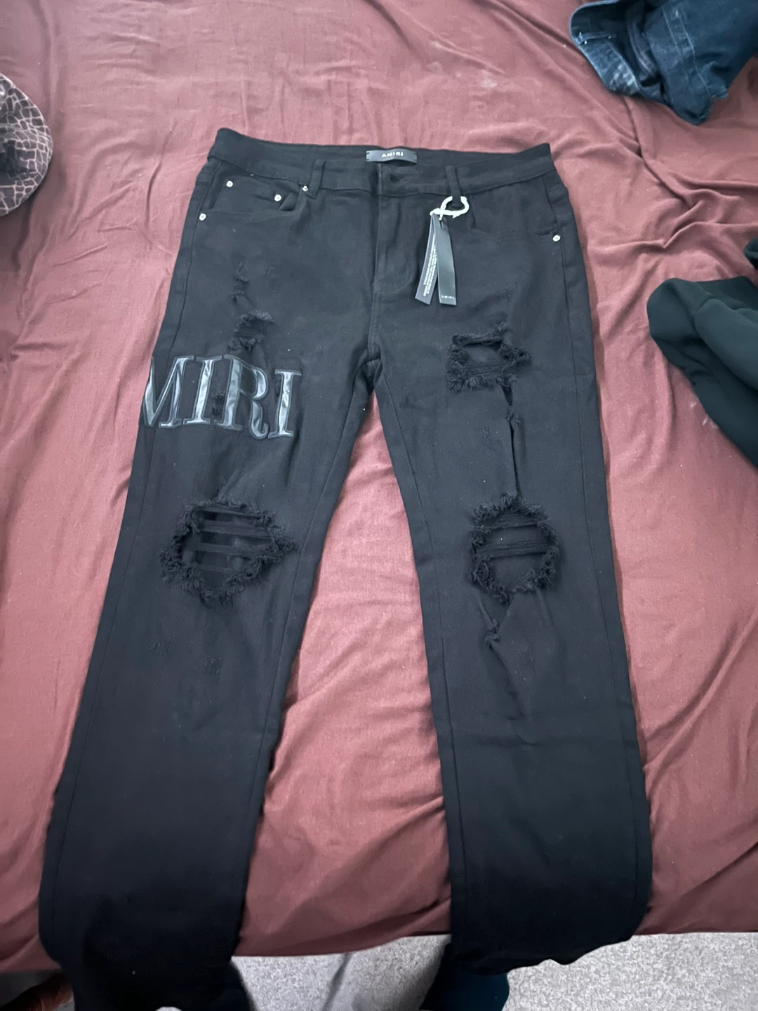 Amiri Black Distressed Jeans