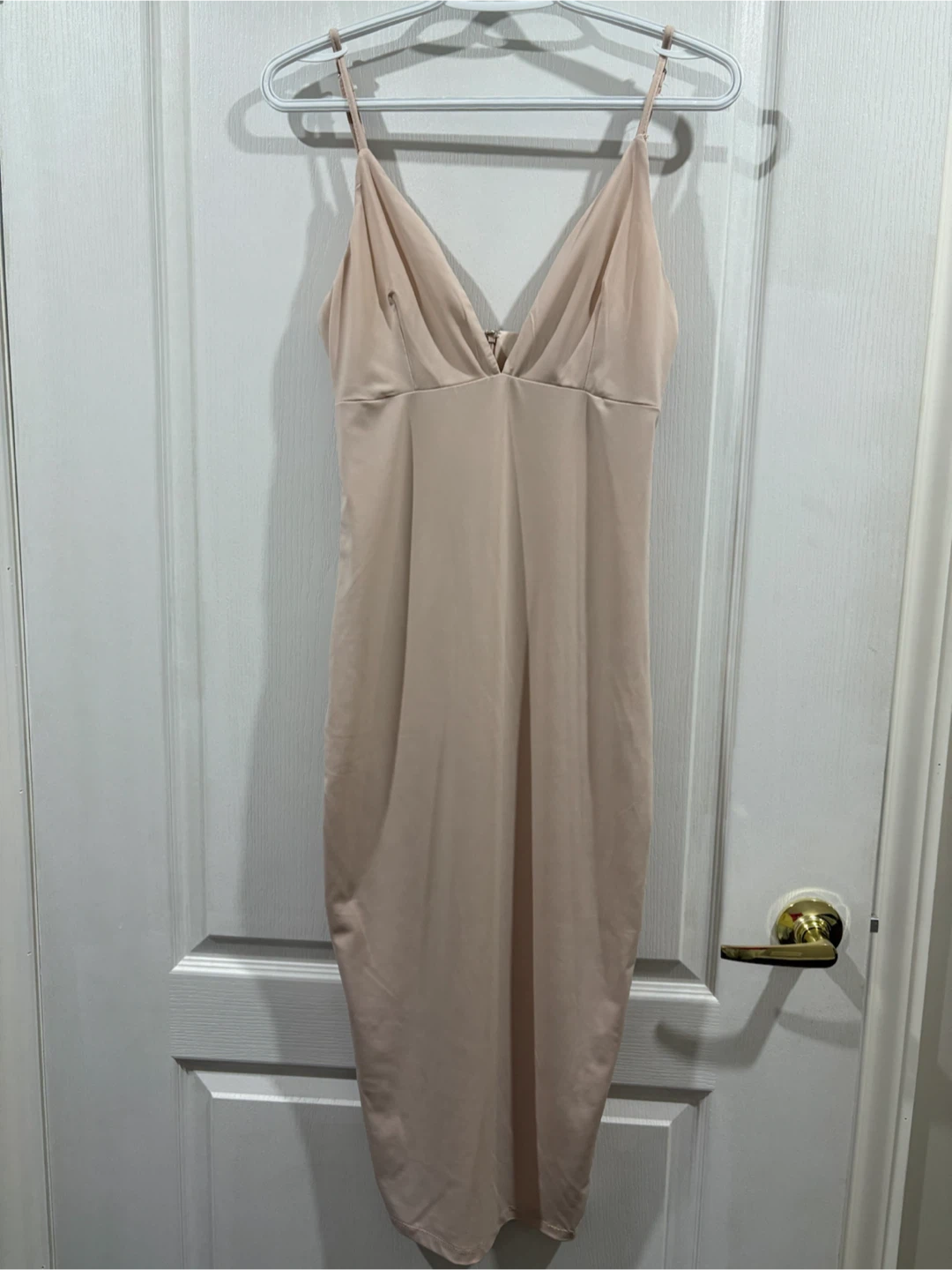 Revamped Beige Midi Dress L fits M