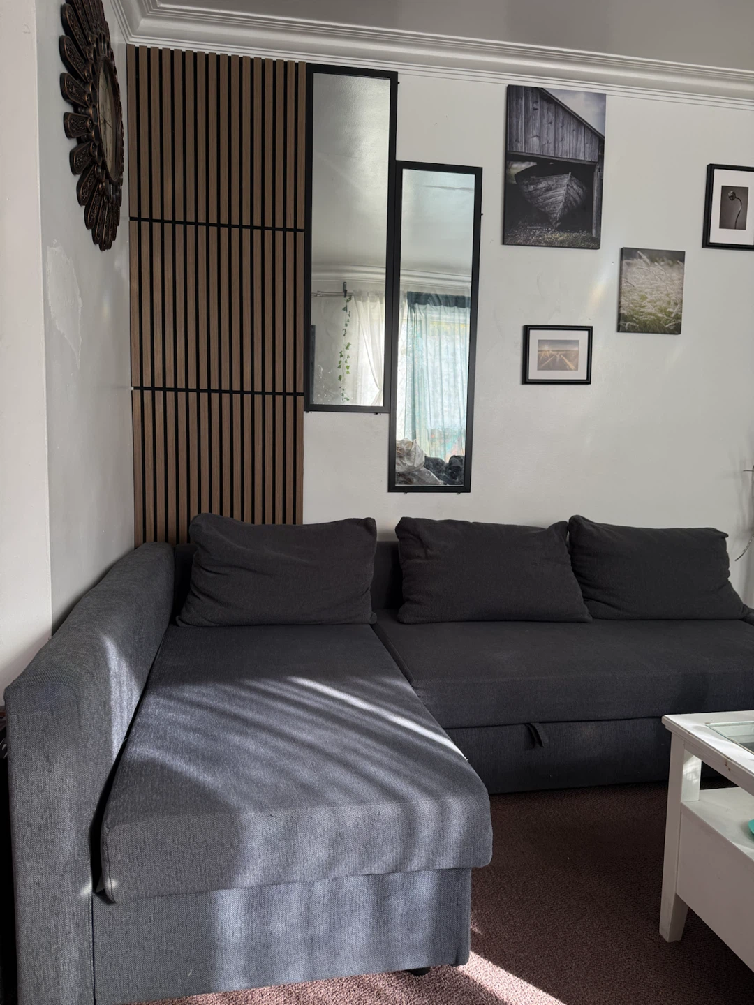 Dark Grey Sectional Sofa Bed - photo 2