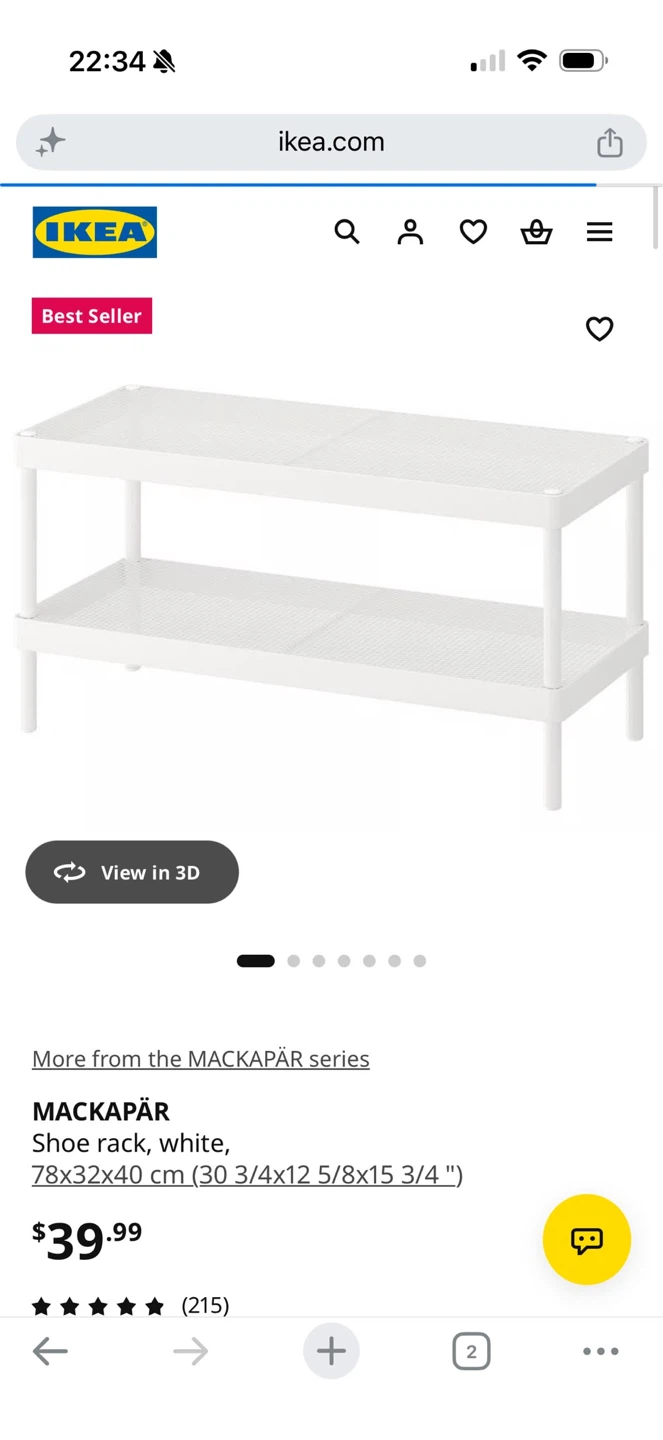 IKEA MACKAPÄR white shoe rack - photo 2