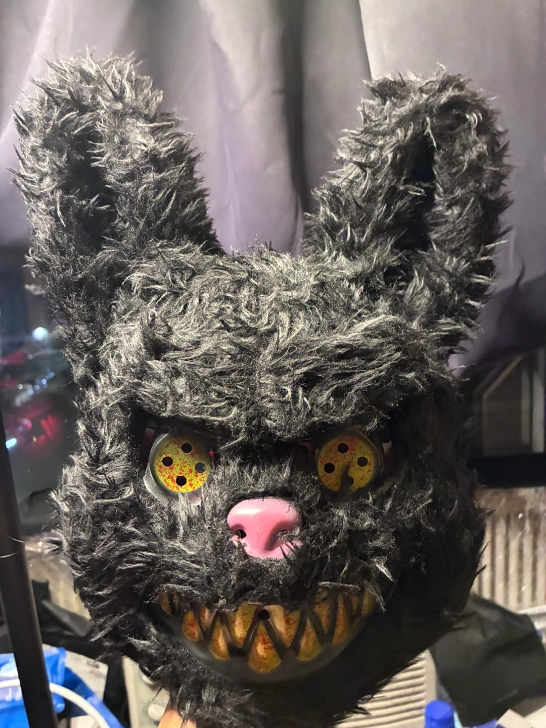 Creepy Black Bunny Mask