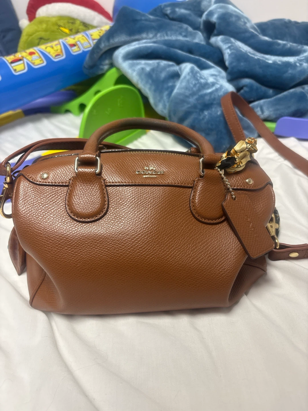 Coach Brown Leather Mini Rowan Satchel