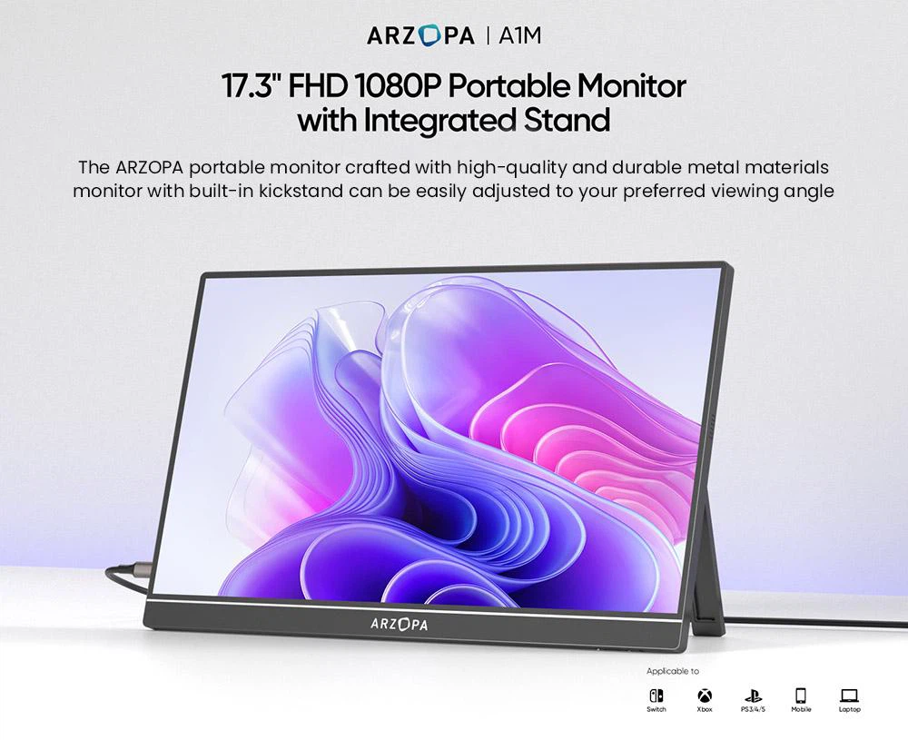 Arzopa 17.3" Portable Monitor A1M - photo 3