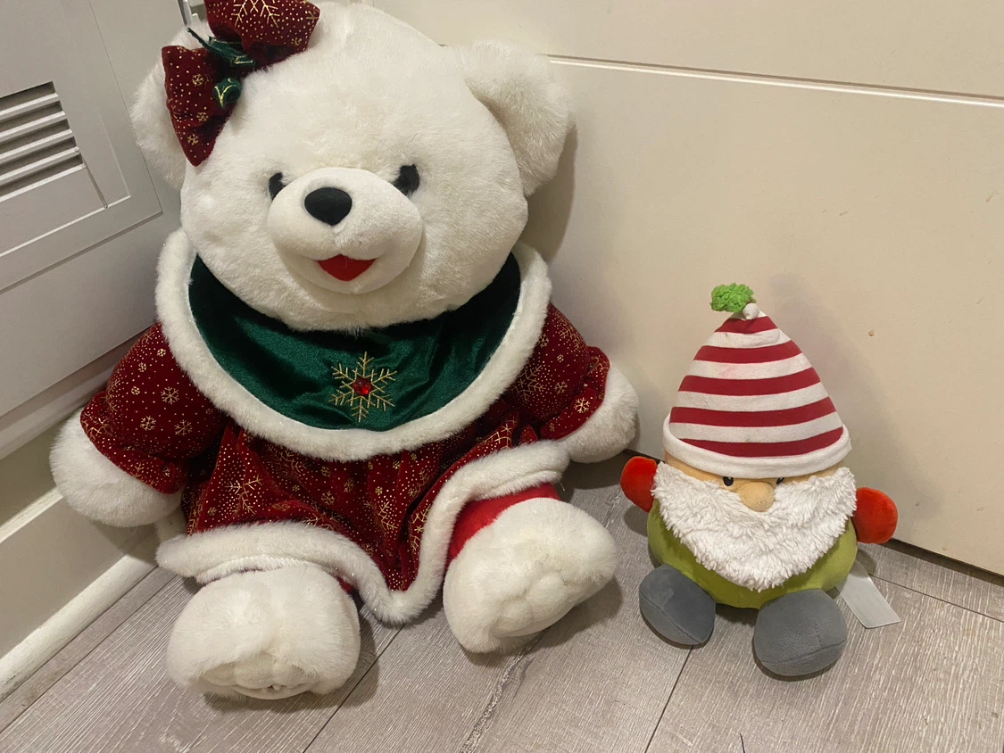 Holiday Plush Set: Christmas Bear and Gnome - photo 3
