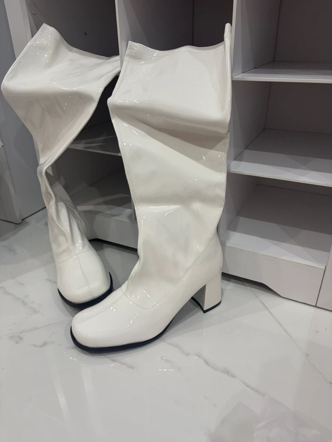 Dream Pairs White Patent Boots - photo 4