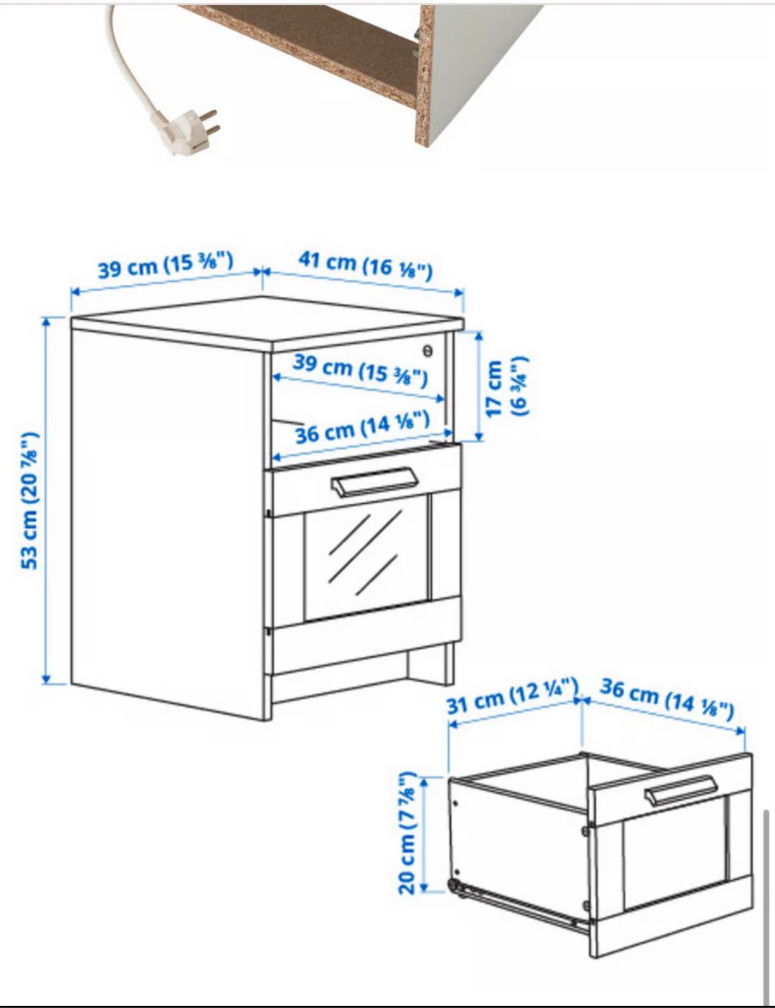 IKEA BRIMNES Nightstand - Color: White - photo 4