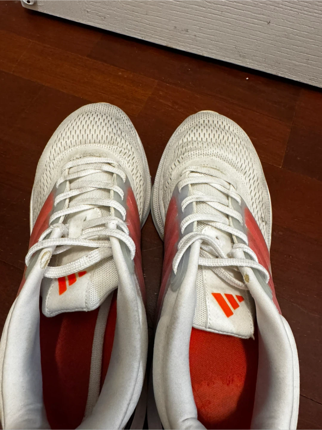 Adidas Running Shoes White and Coral - photo 2