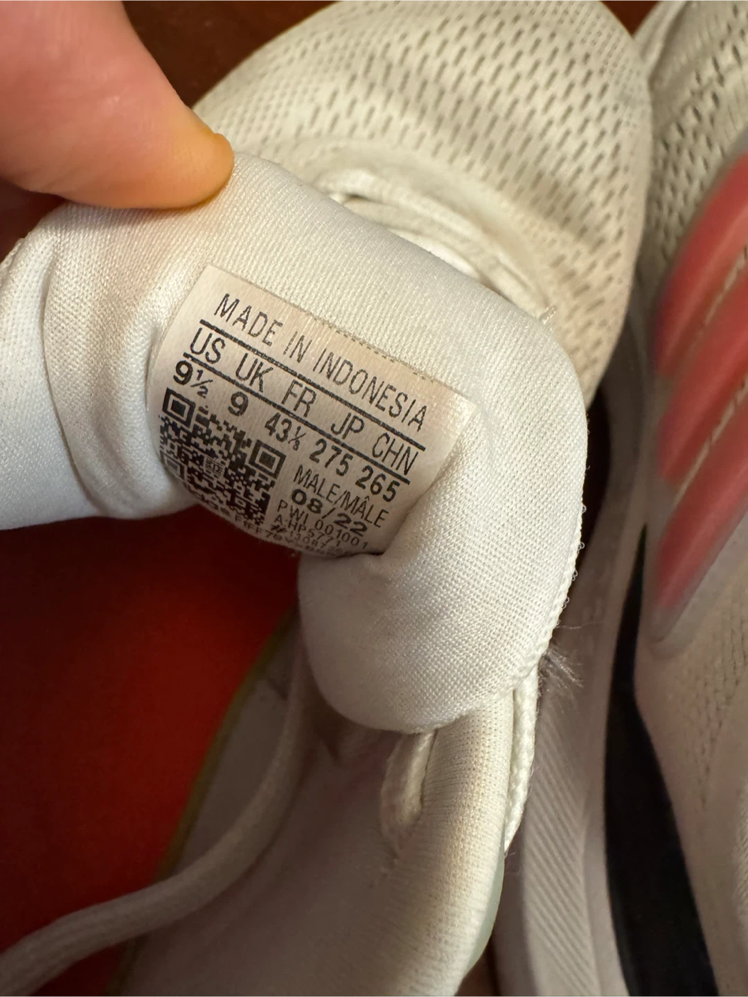 Adidas Running Shoes White and Coral - photo 4
