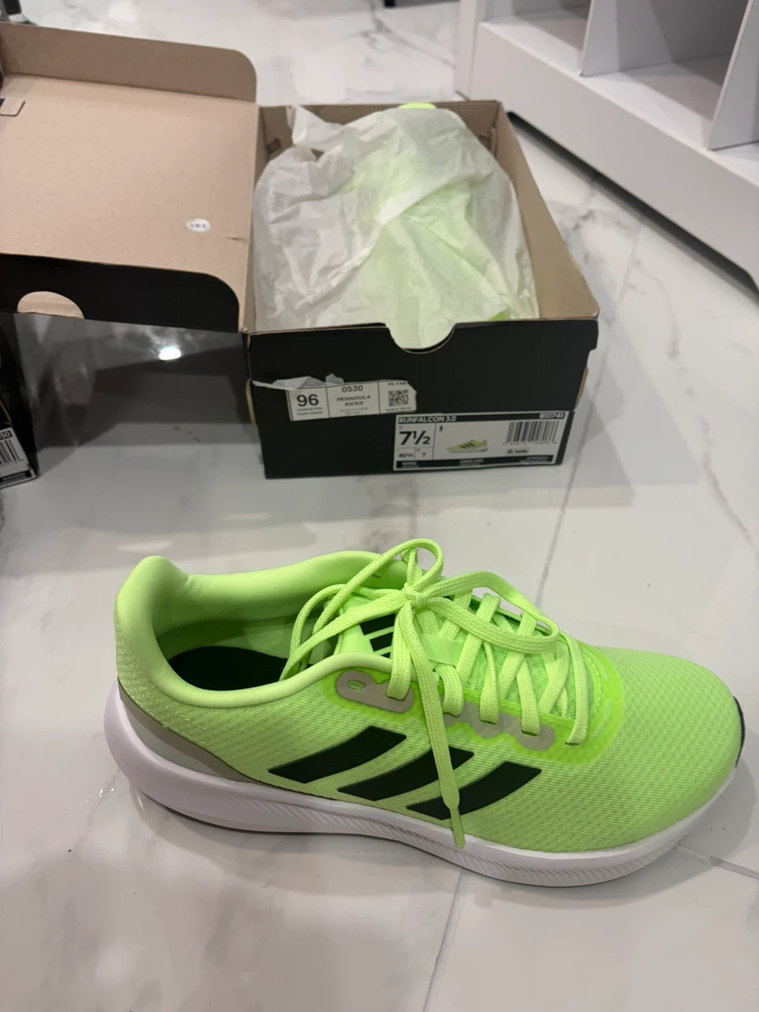 Adidas Runfalcon 3.0 Neon Green Sneakers