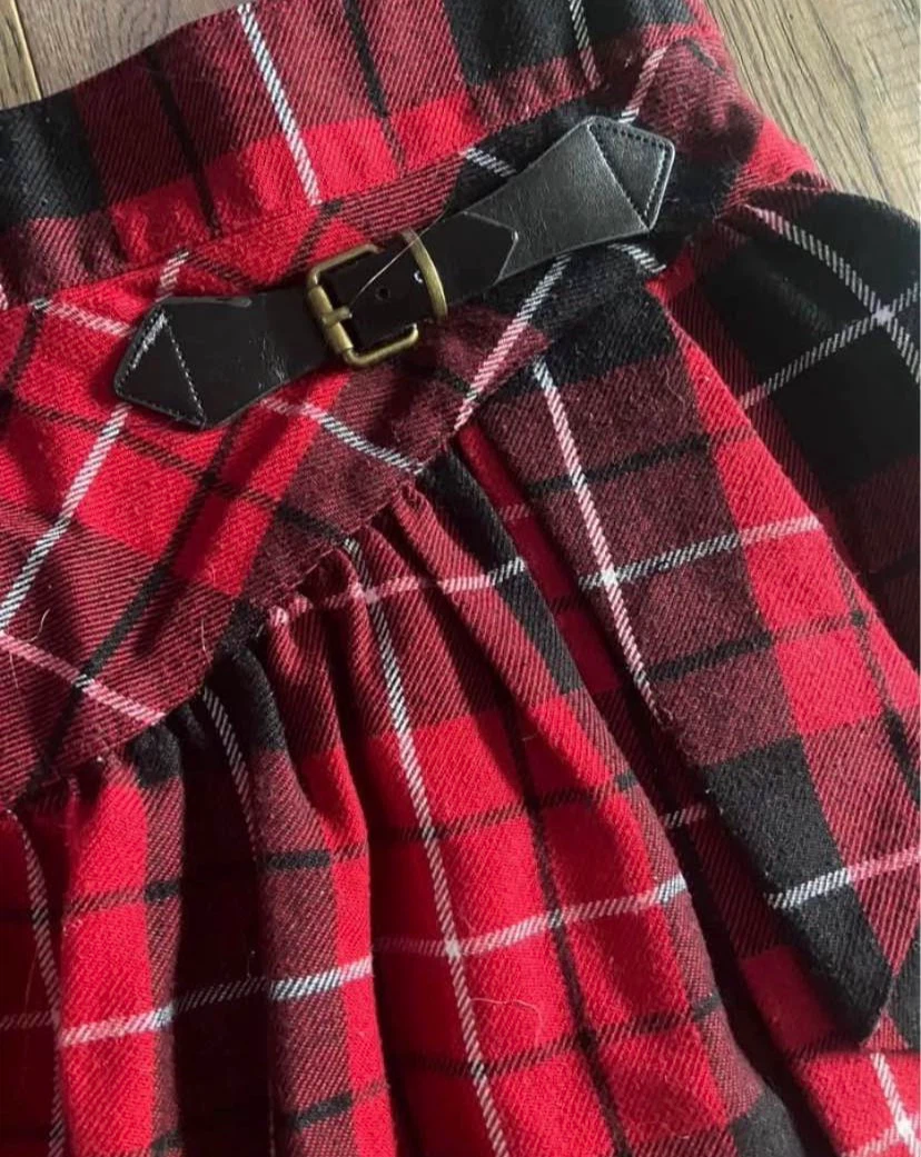EUC The Children's Place Girls Plaid Holiday Skirt Kilt 5 yrs - photo 2