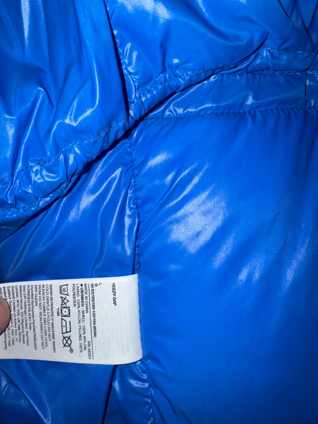 Yeezy Gap Blue Puffer Jacket - photo 2