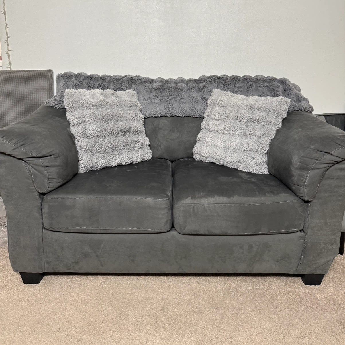Grey Sofa and Loveseat Set