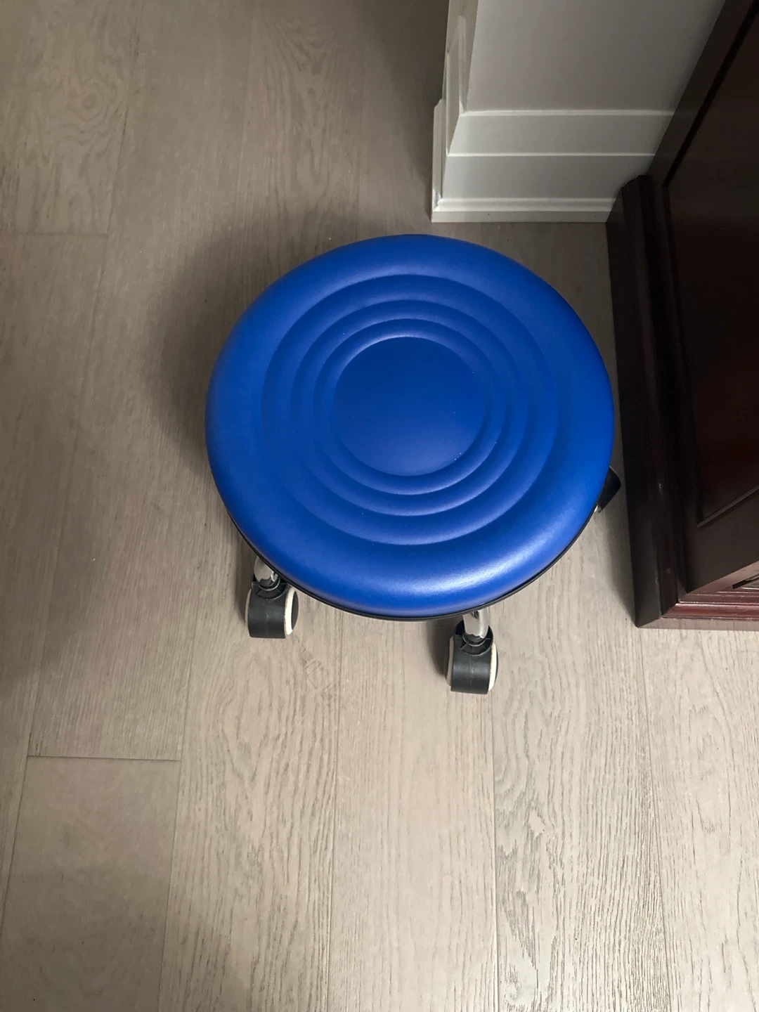 Blue Rolling Stool
