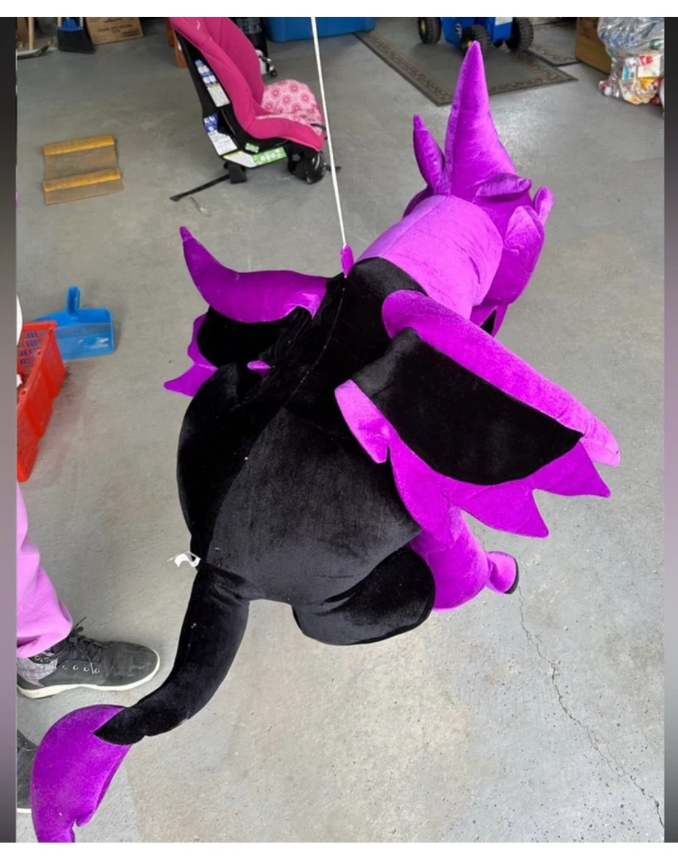 Dragon Purple Black Classic Toy Company 38" Plush Stuffed Animal - photo 3