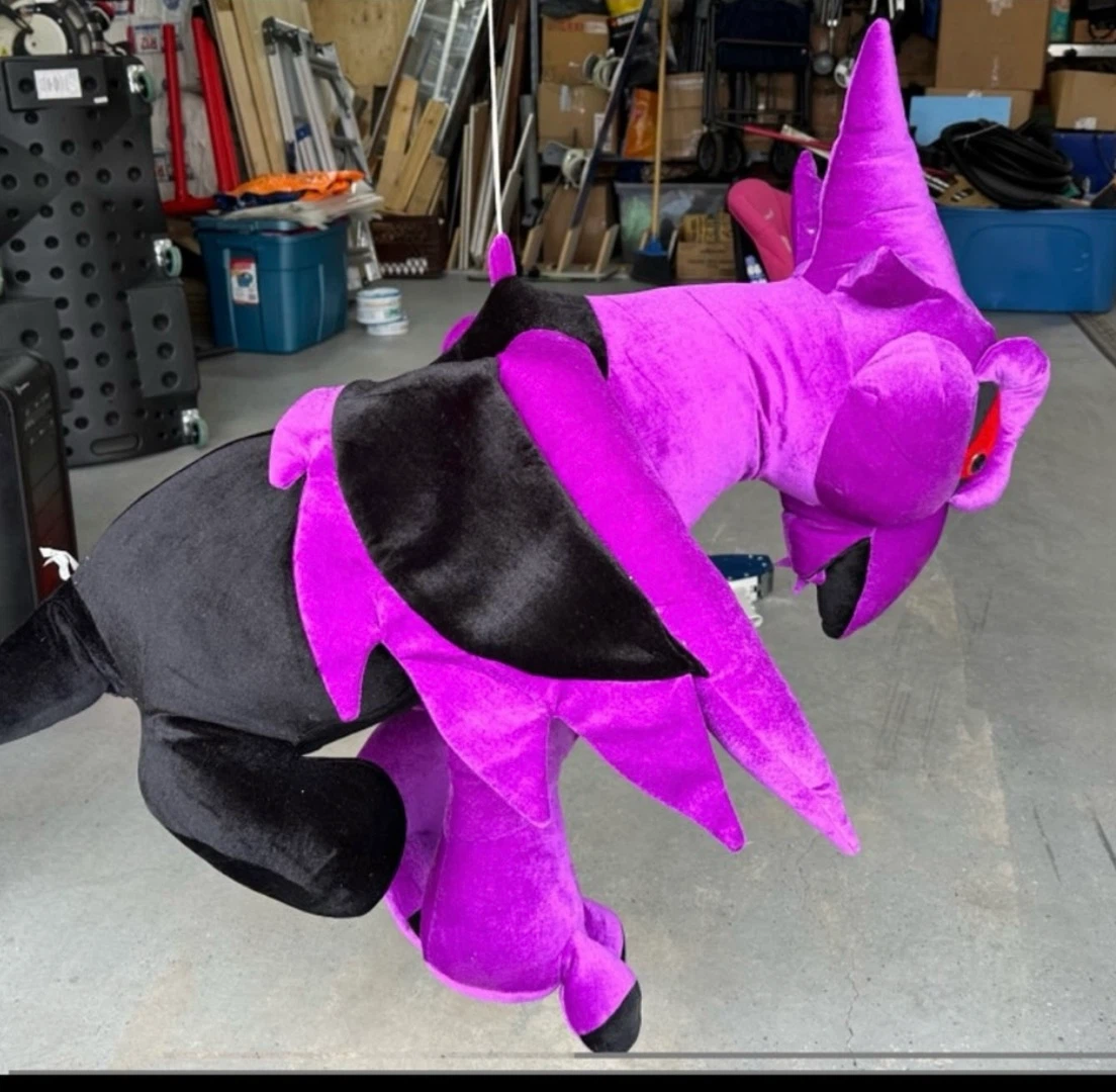 Dragon Purple Black Classic Toy Company 38" Plush Stuffed Animal - photo 4