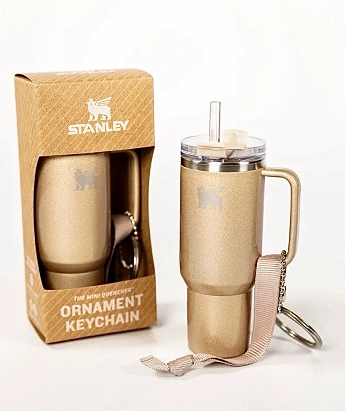 BNIB! Stanley Gold Mini Tumbler Ornament Keychain Bag Charm