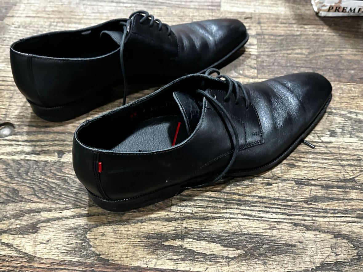 LLOYD Men’s Leonard Black Leather Dress Shoes UK 7 / US 8 - photo 5
