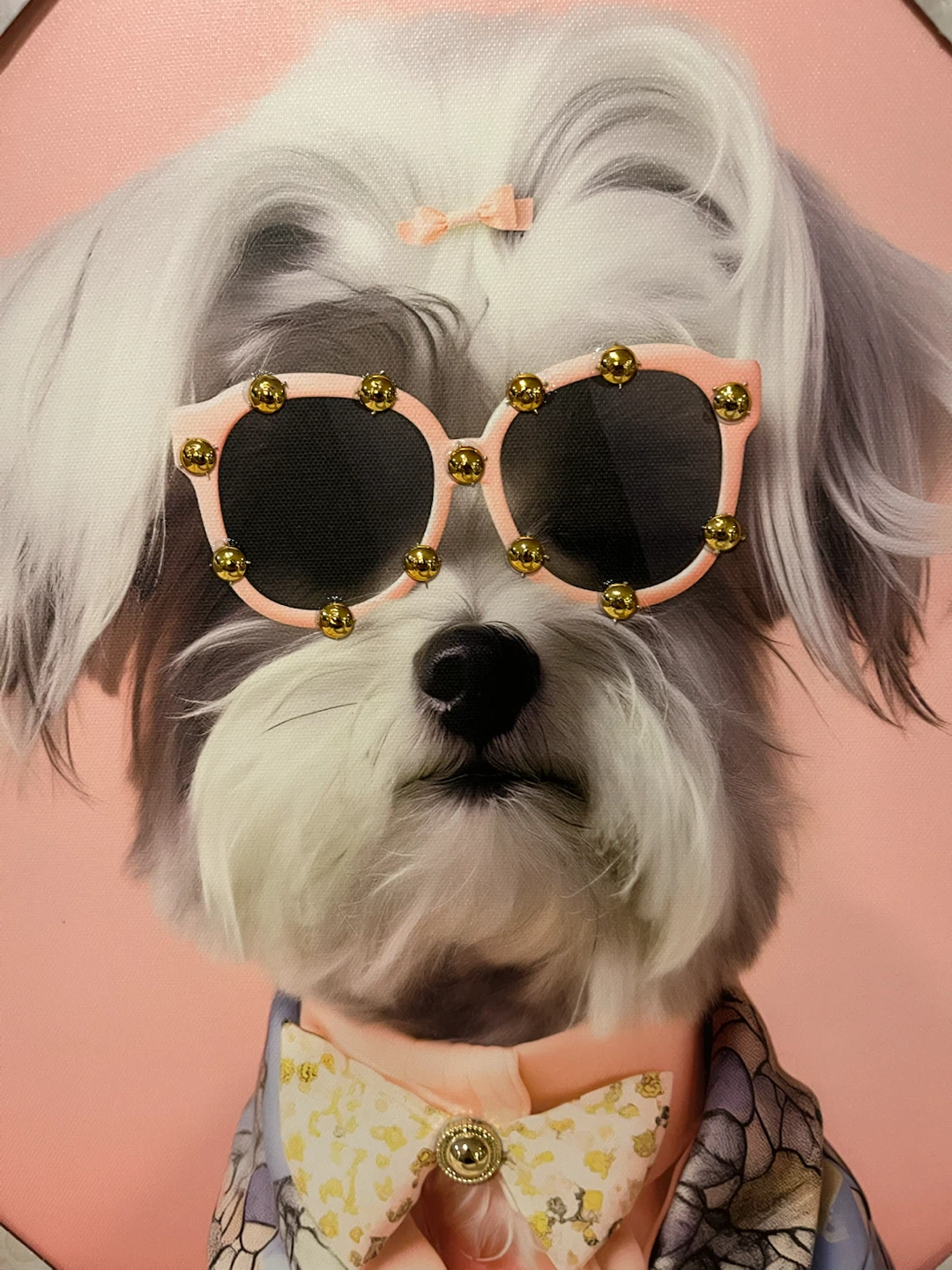 Elico Ltd. Hand Painted Canvas Art Dog