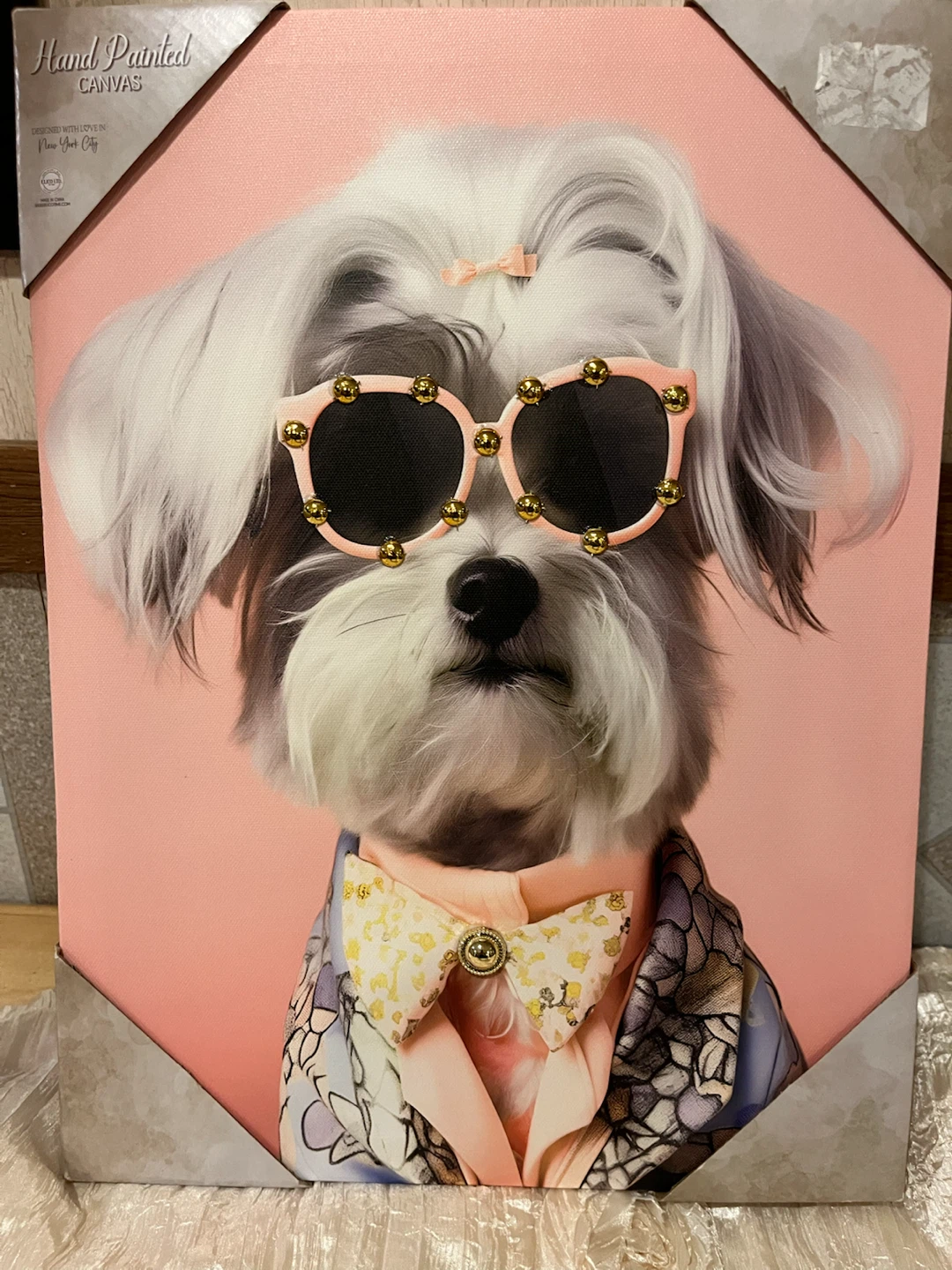 Elico Ltd. Hand Painted Canvas Art Dog - photo 3