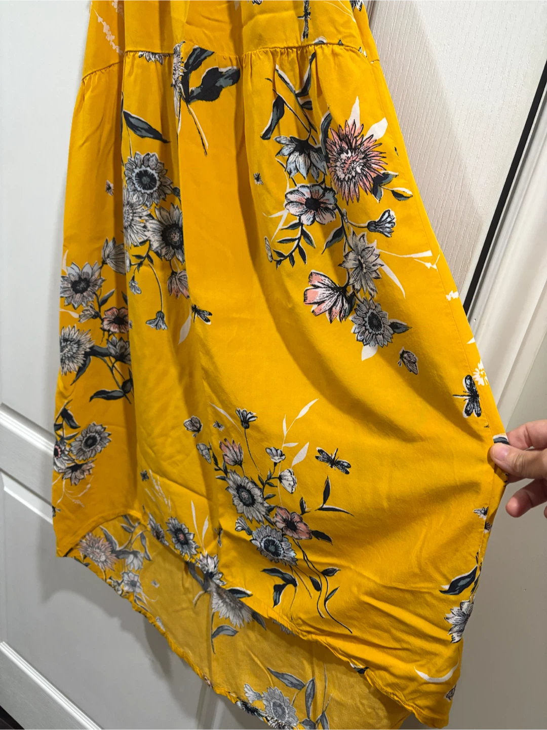 Old Navy Yellow Floral Halter Dress Girls fits M - photo 2