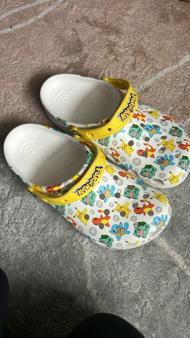 White Pokemon Crocs  Women’s 8 / Men’s 6