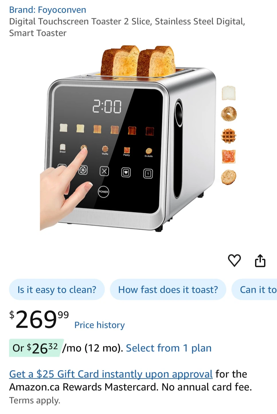 Foyoconven 2-Slice Digital Touchscreen Toaster - photo 3