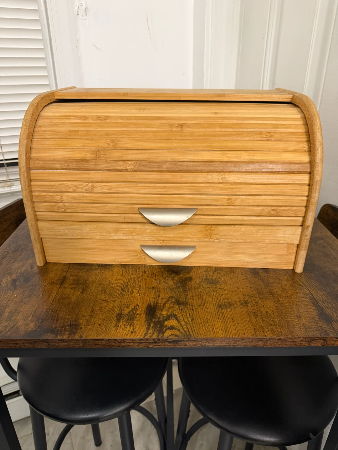 Bamboo Bread Box with Roll Top