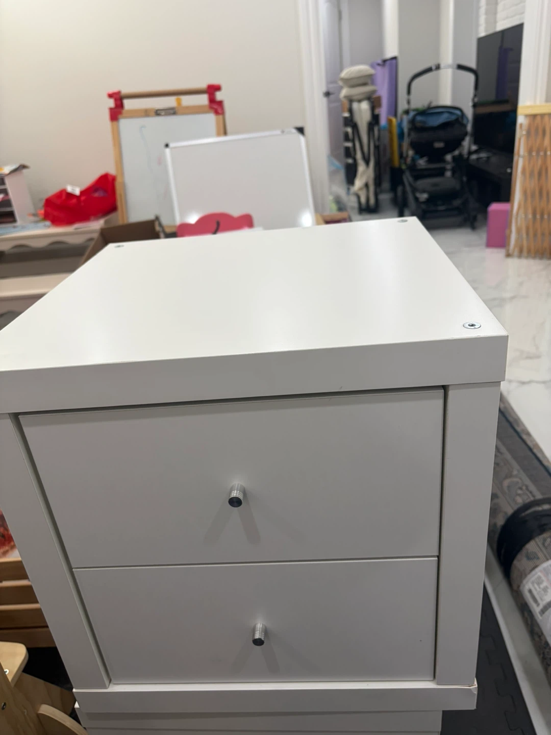 IKEA White Two-Drawer Nightstand
