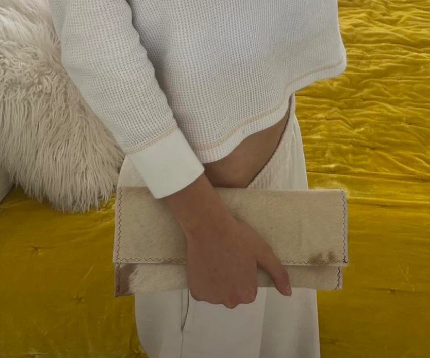 Cowhide handmade clutch - photo 2