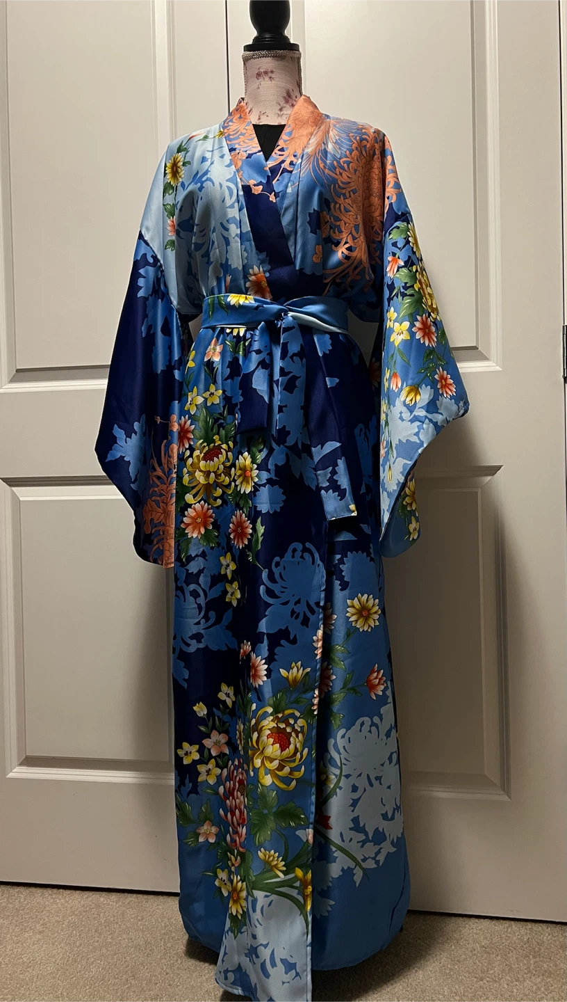Authentic Full-Length Japanese Kimono Robe