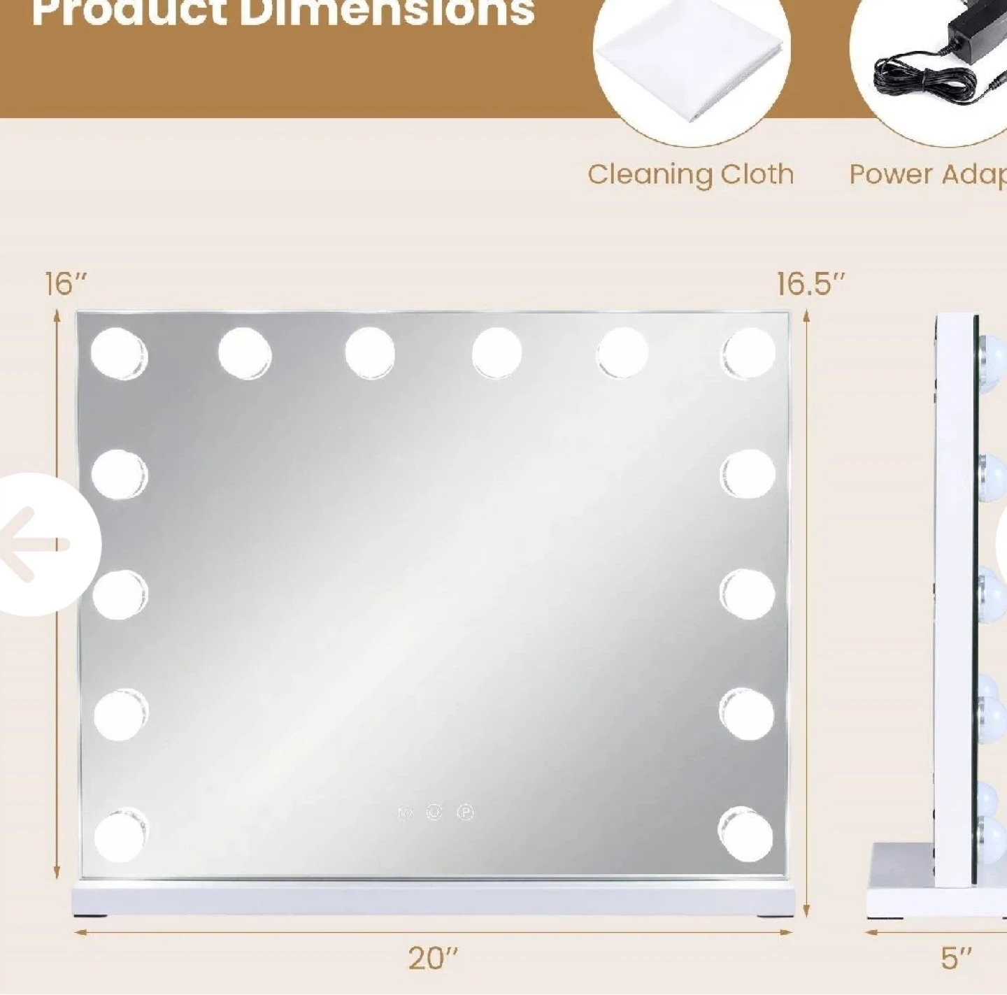 Hollywood Style LED Vanity Mirror - photo 5