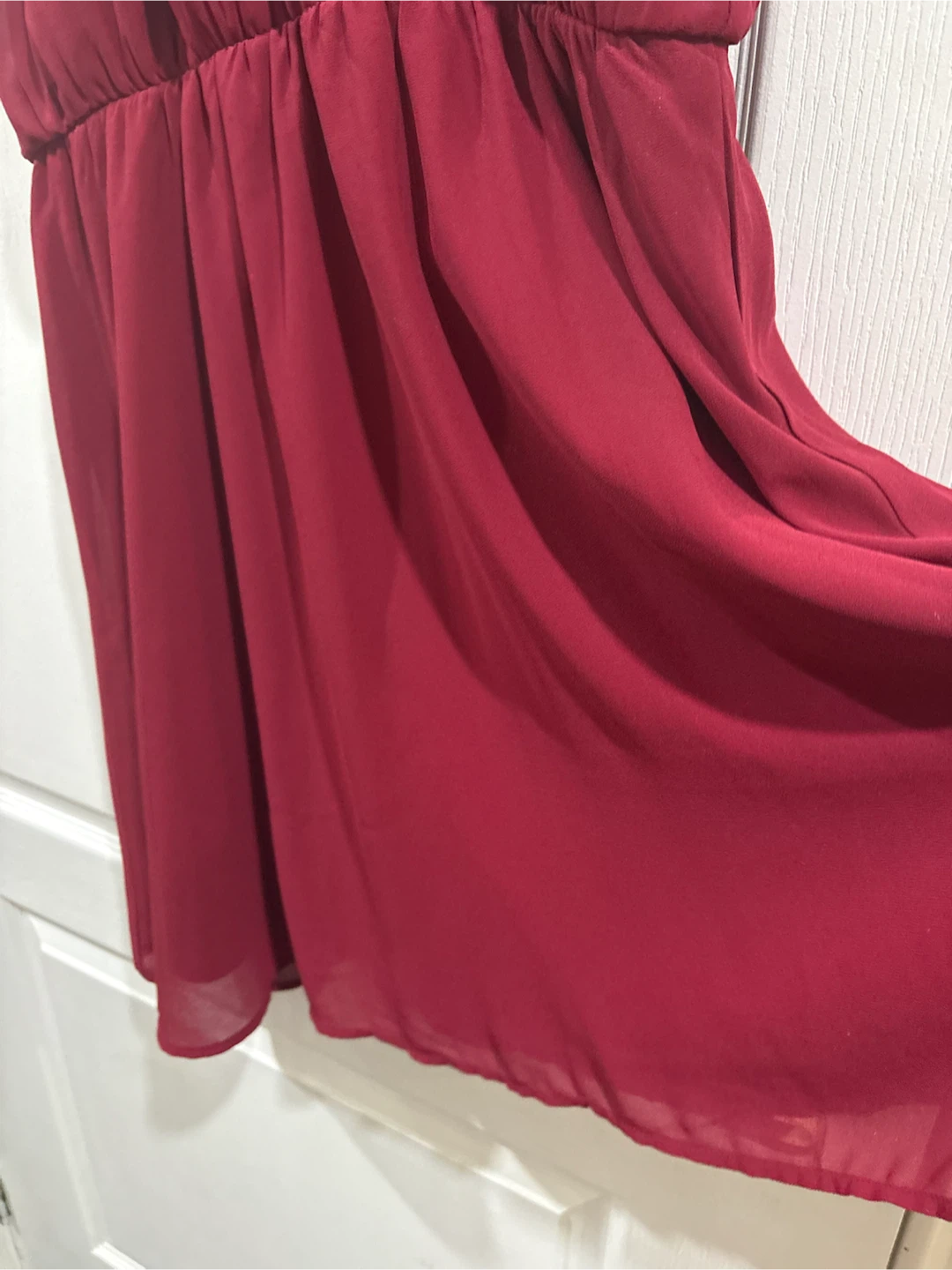 Monteau Burgundy Halter Dress L fits M - photo 3