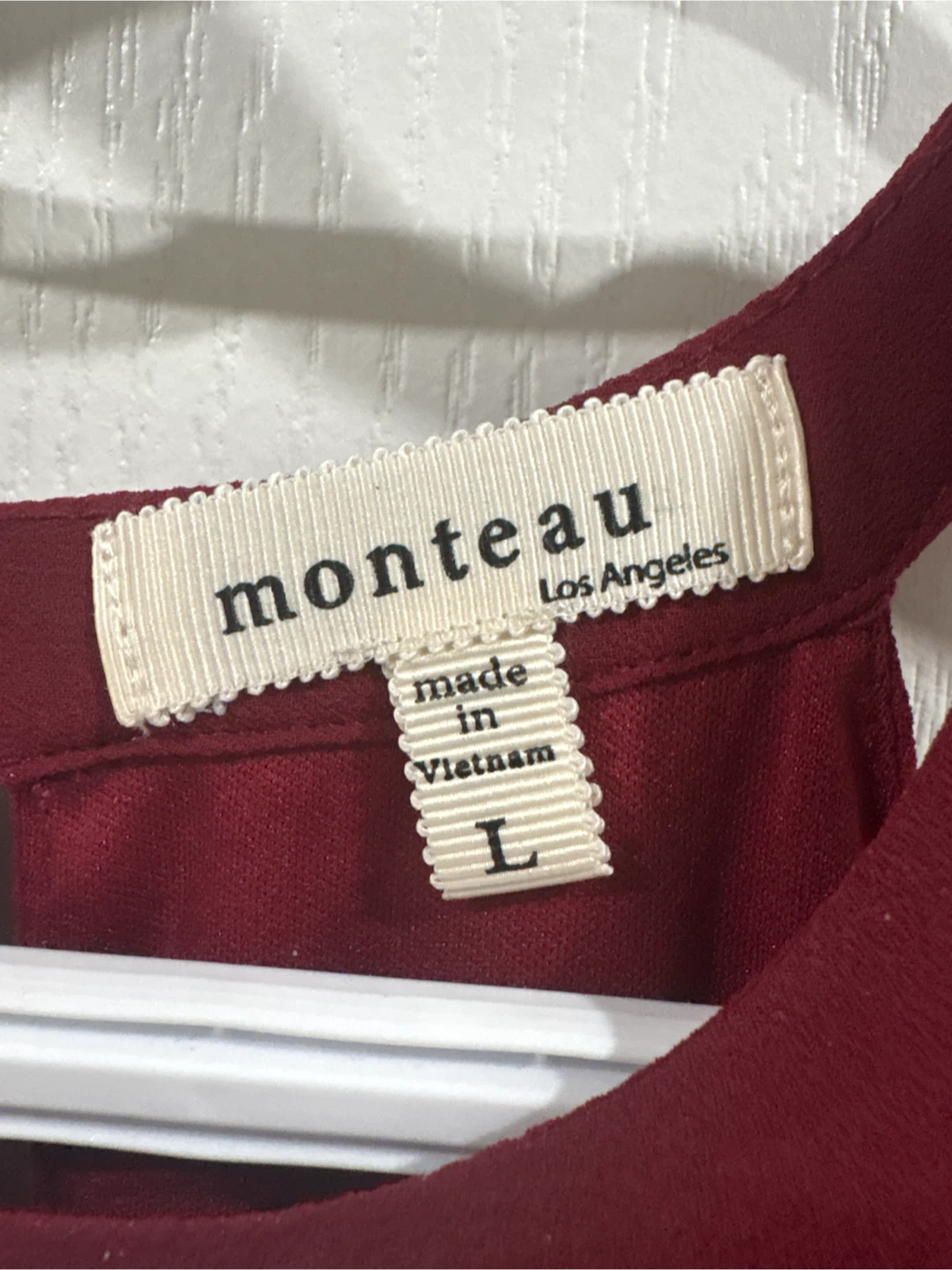 Monteau Burgundy Halter Dress L fits M - photo 4