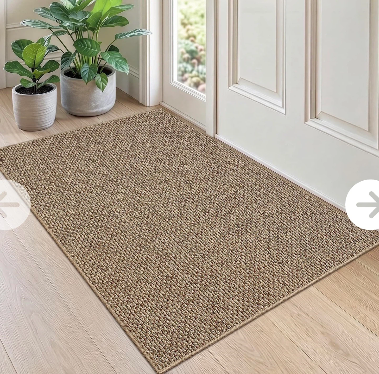 Beige Textured Area Rug