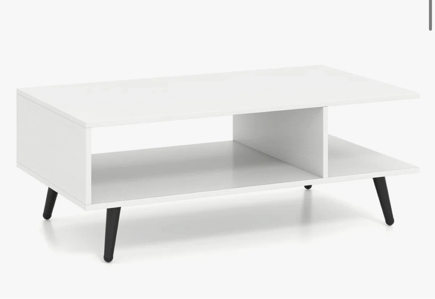 Modern White Coffee Table with Storage - photo 4