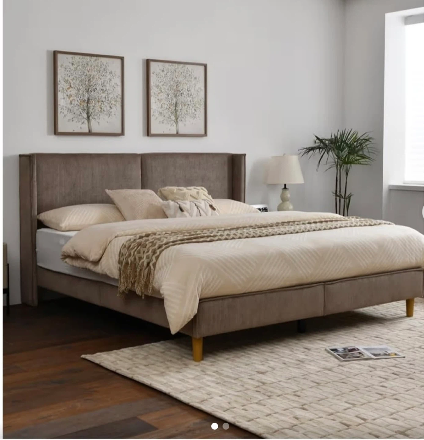 King Size Upholstered Bed Frame - photo 3