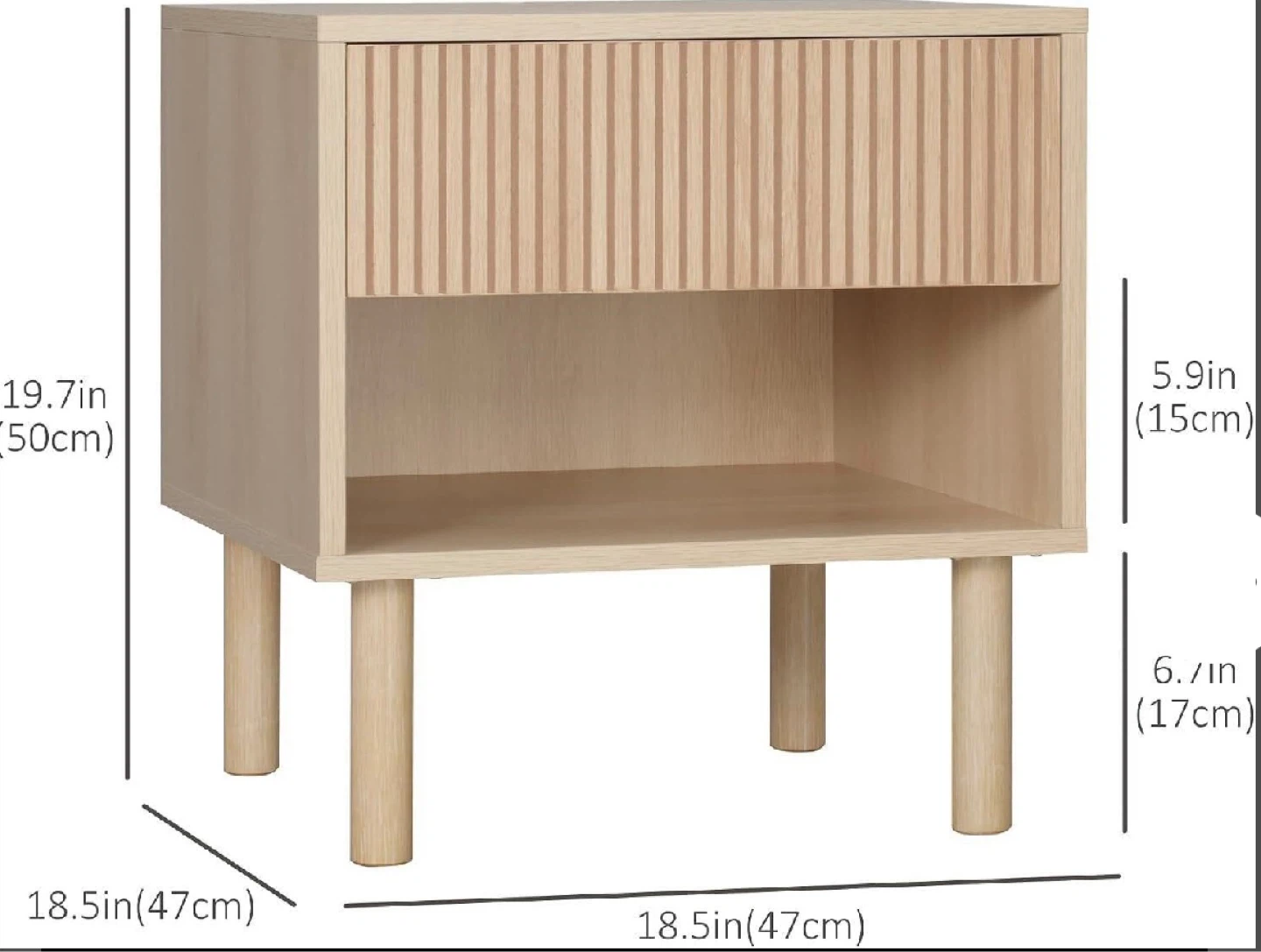 Modern Light Oak Nightstand - photo 3