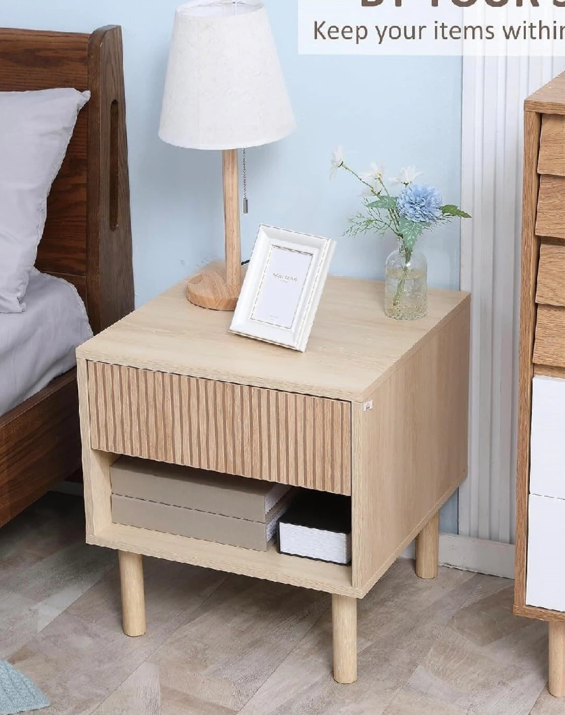 Modern Light Oak Nightstand - photo 2