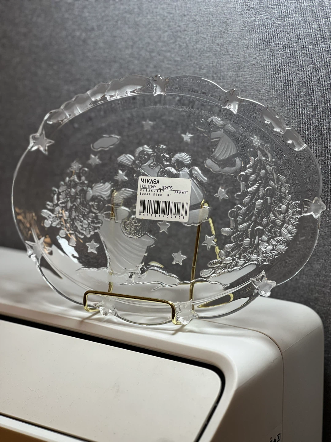 Mikasa "Holiday Lights" 9" Glass / Christmas Candy Plate (NIB) - photo 2
