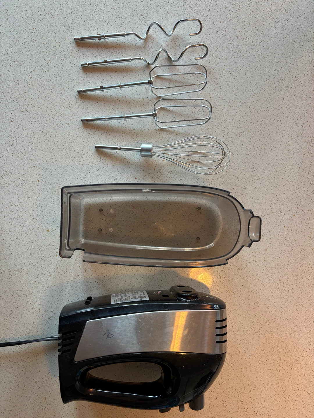 Black Hand Mixer with Attachments - photo 2