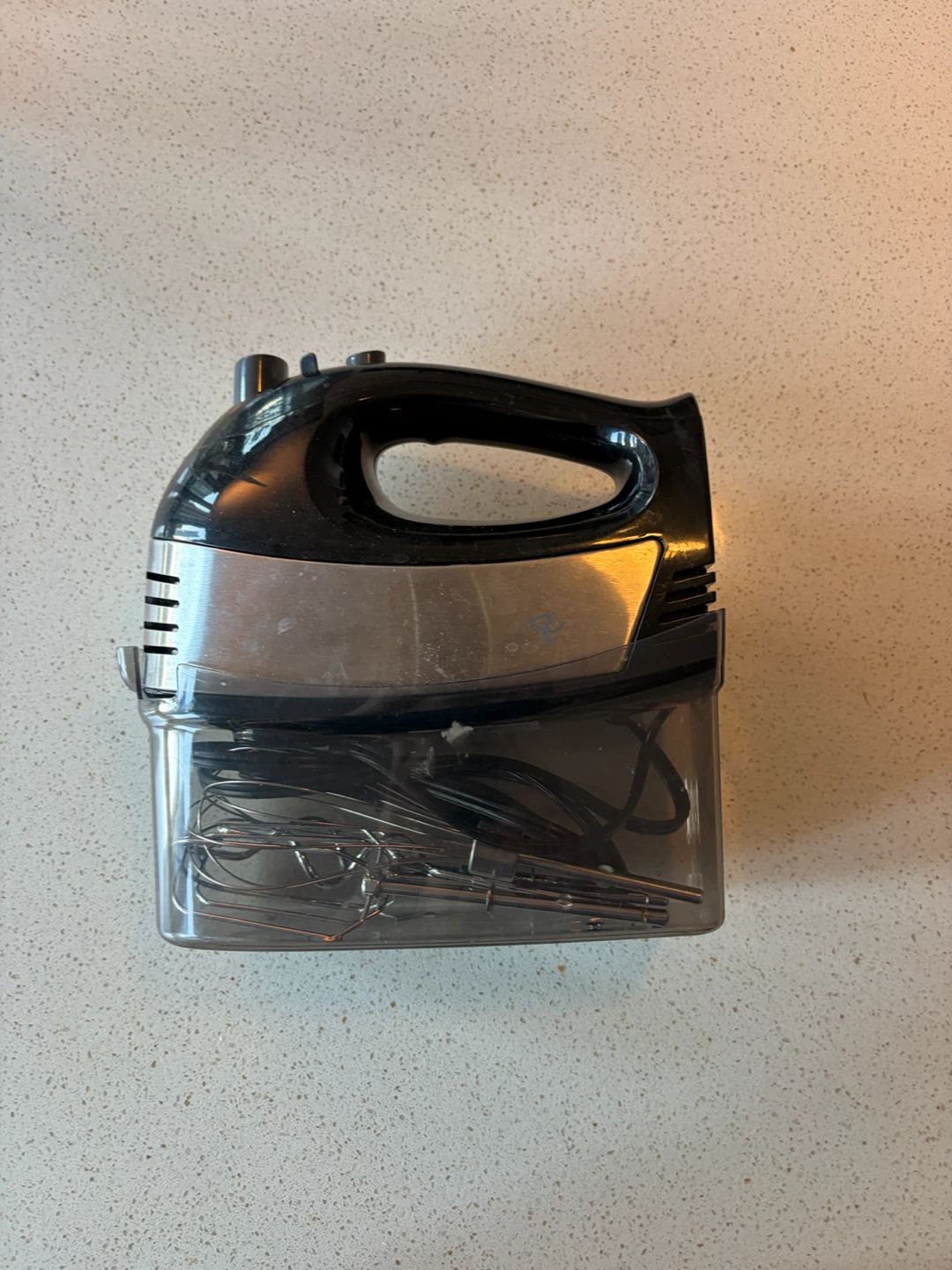 Black Hand Mixer with Attachments