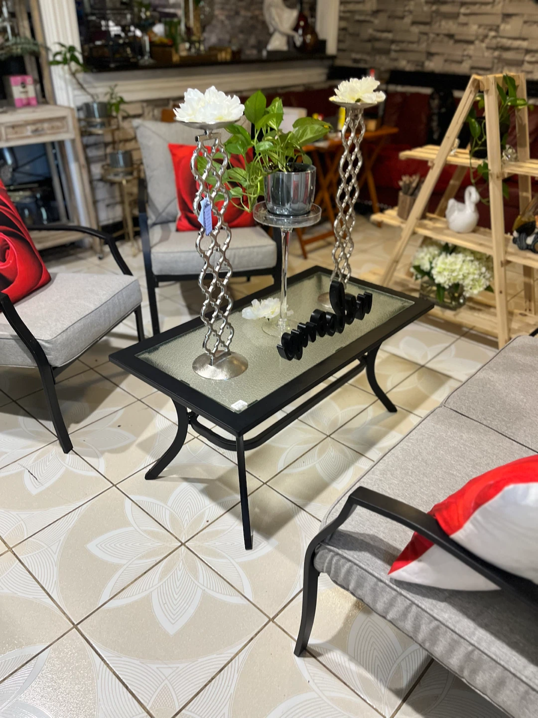 4-Piece Metal Sofa Set