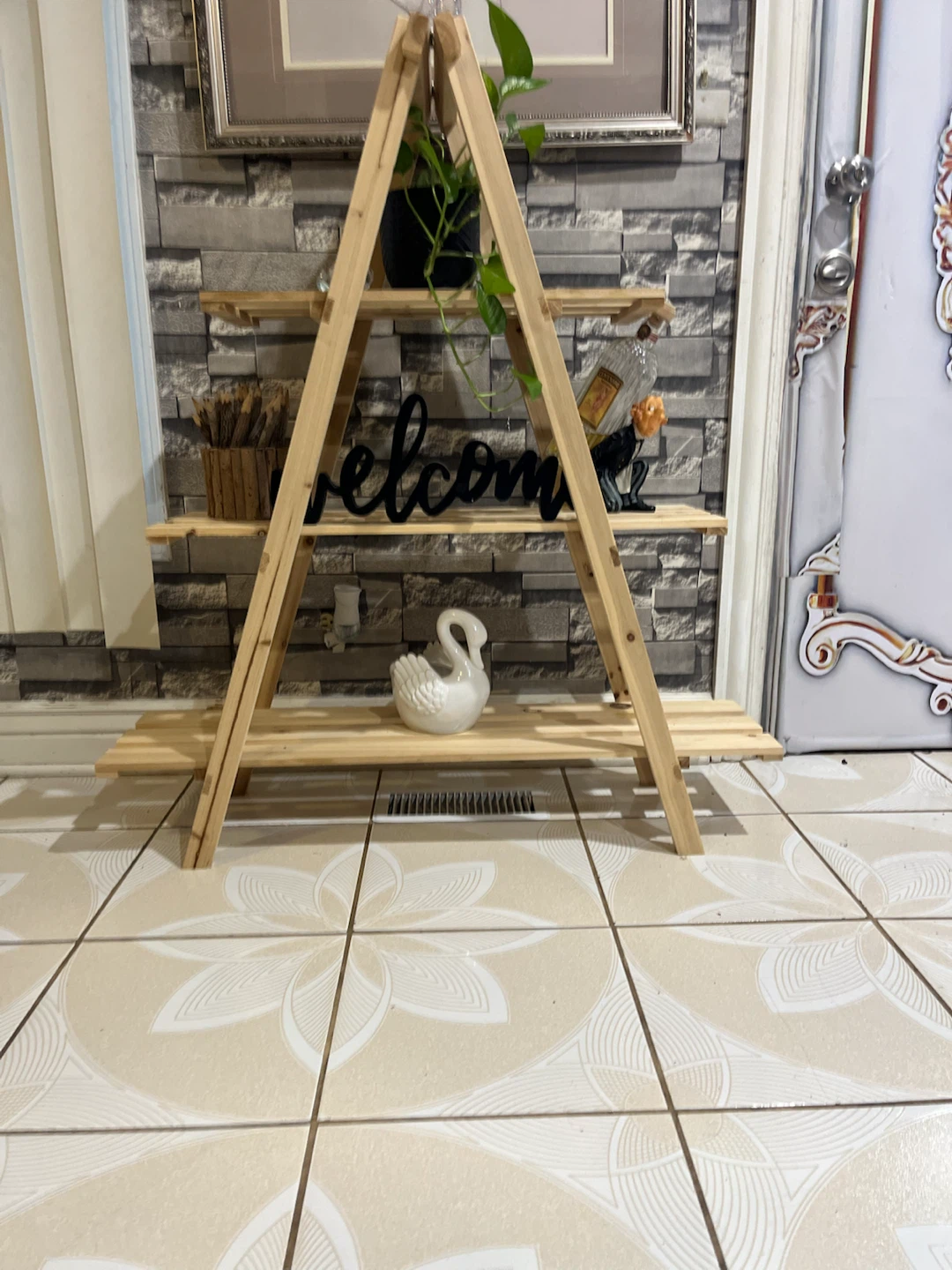 3-Tier A-Frame Wooden Plant Stand