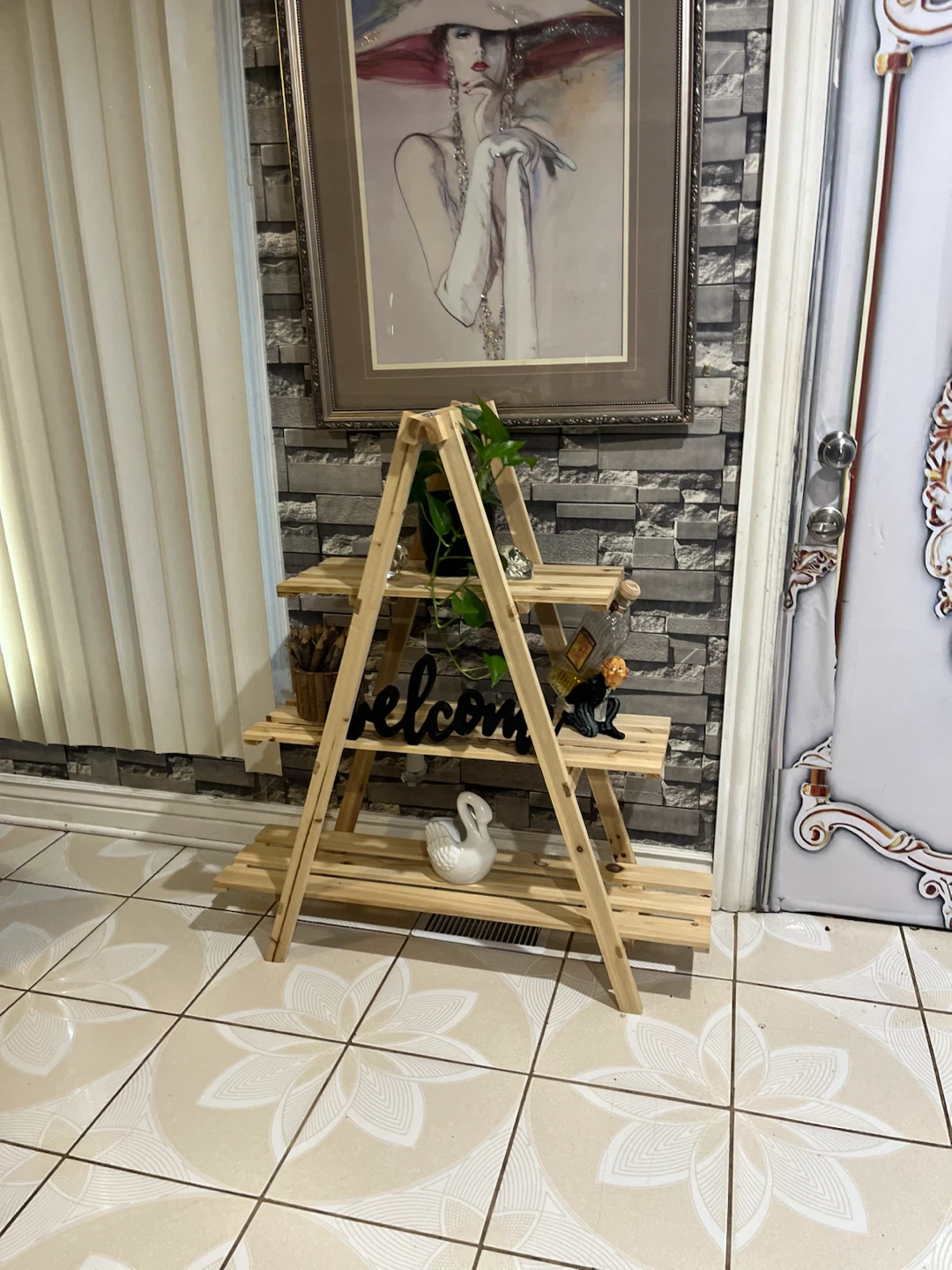 3-Tier A-Frame Wooden Plant Stand - photo 5