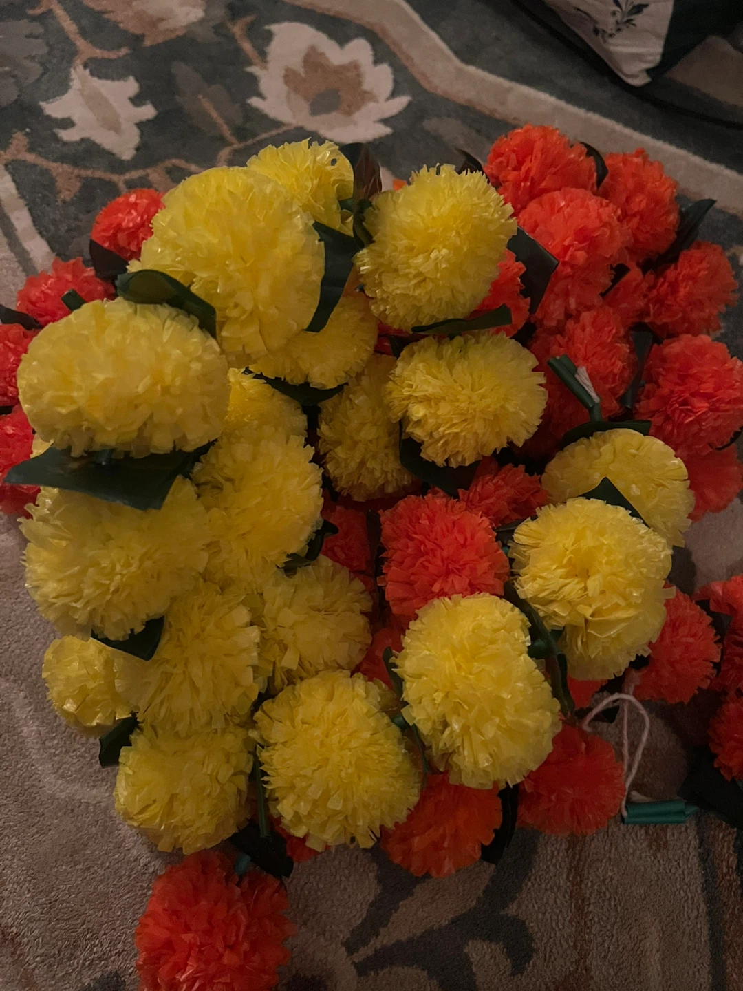 Artificial Marigold Flower Garlands