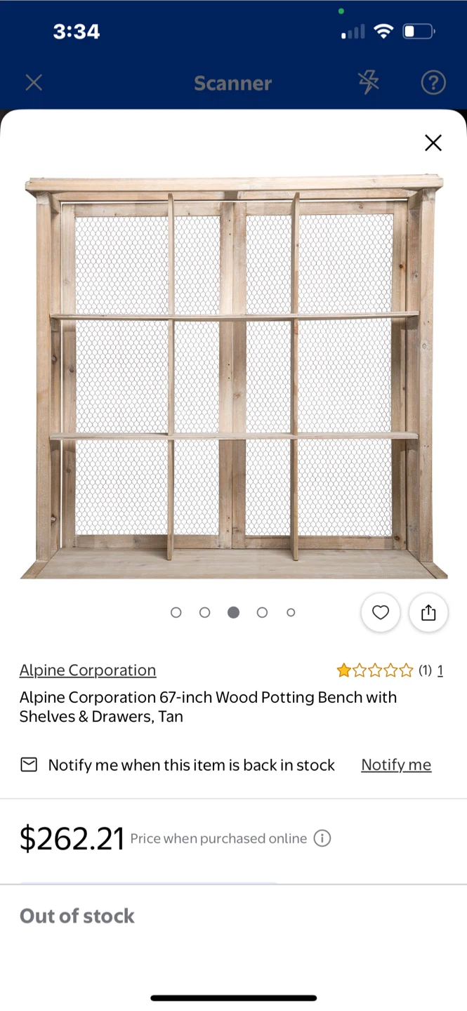 Alpine Corporation Wood Potting Bench - photo 4